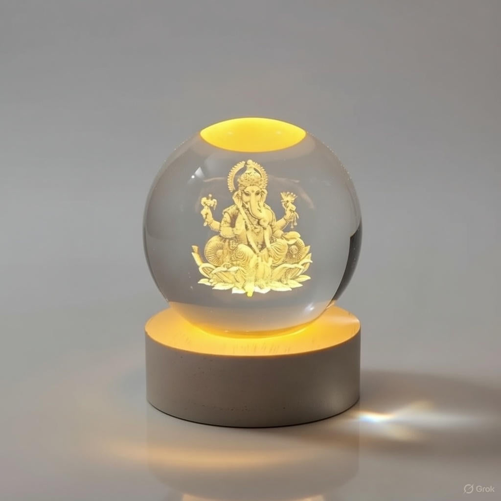 Ganesh Crystal LED Lamp
